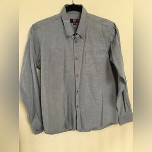 Boy 18 Grey Blue Button-Down Shirt